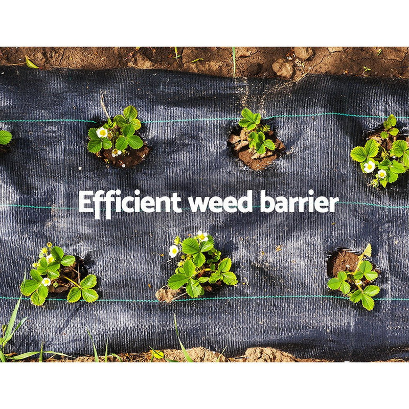  - Instahut 0.915x100m Weed Mat Weedmat Control Plant - Garden Yard
