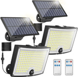  - KagoLing Solar Lights Outdoor 202 LED Motion Sensor Lights IP65 Waterproof 120 Degree Beam Angle Solar Garden Lights 2 Pack with 5M Cable - Garden Yard