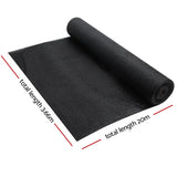 measurements of Bulk roll of black 50% 3.66m x 20m heavy duty garden shade cloth