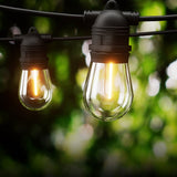 Occasions > Christmas > Outdoor Decorations & Lights - 14m Festoon Lights Christmas Fairy String Lights Outdoor Party Garden Decor - Garden Yard