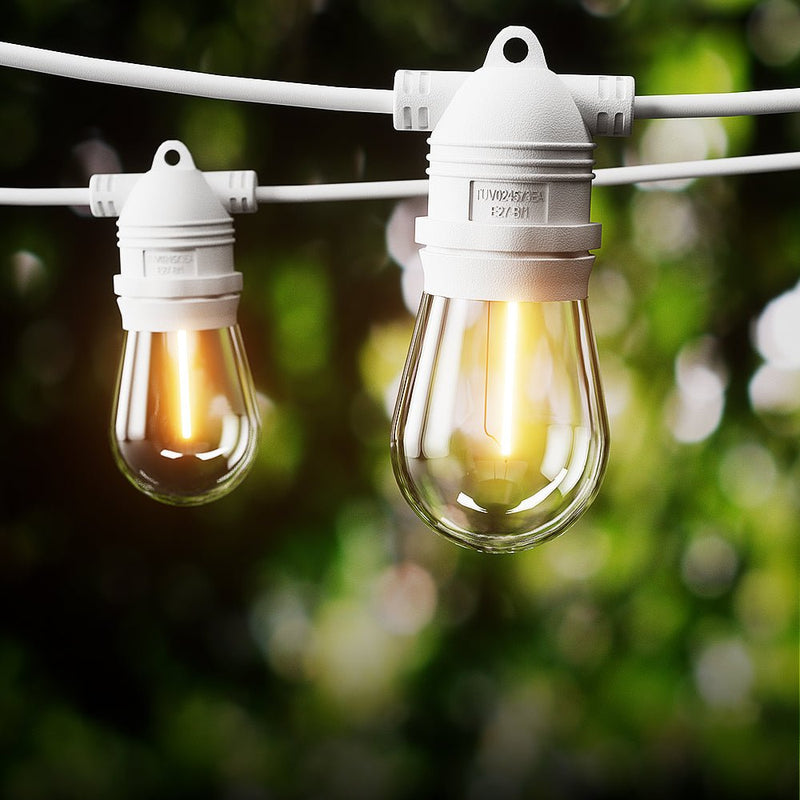 Occasions > Christmas > Outdoor Decorations & Lights - 14M LED Festoon Light Outdoor String Light Christmas Wedding Party Decorations - Garden Yard