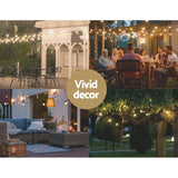 Occasions > Christmas > Outdoor Decorations & Lights - 14M LED Festoon Light Outdoor String Light Christmas Wedding Party Decorations - Garden Yard