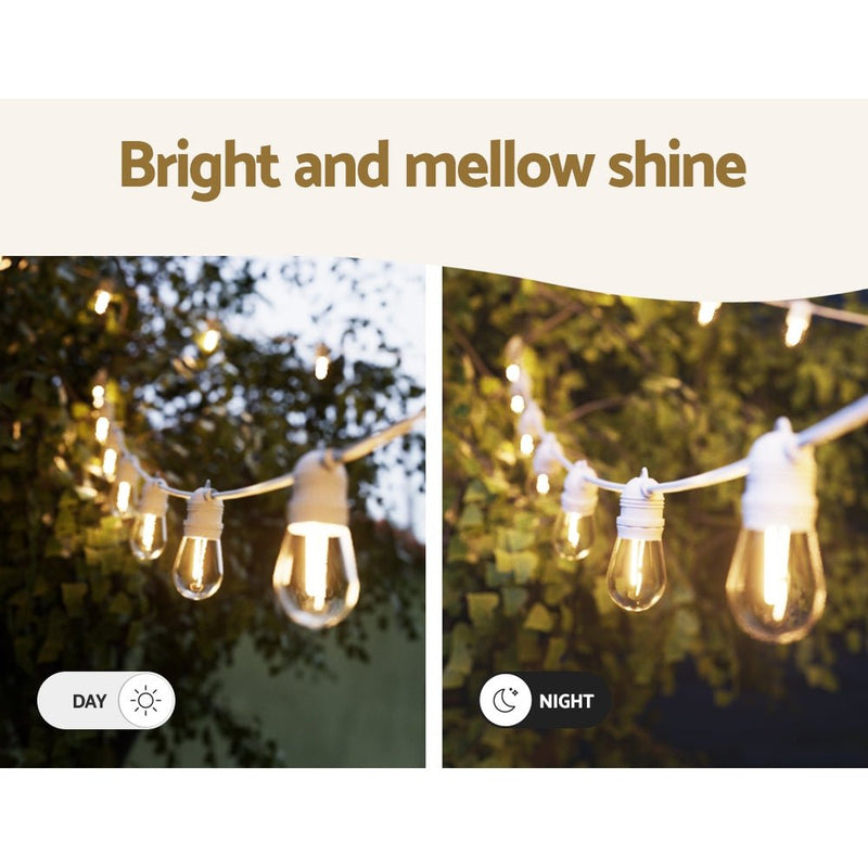 Occasions > Christmas > Outdoor Decorations & Lights - 14M LED Festoon Light Outdoor String Light Christmas Wedding Party Decorations - Garden Yard