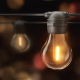 Occasions > Christmas > Outdoor Decorations & Lights - 17m Solar Festoon Lights Outdoor LED String Light Christmas Decorations 2pcs - Garden Yard