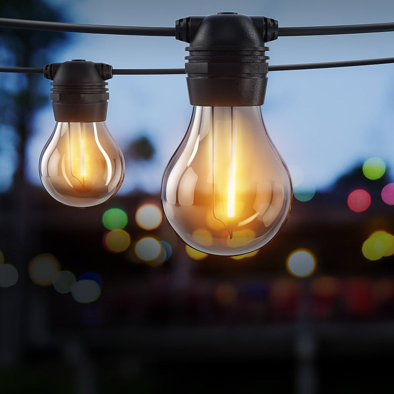 Occasions > Christmas > Outdoor Decorations & Lights - 41m Solar Festoon Lights Outdoor LED String Light Chritsmas Decor Party - Garden Yard