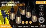 Occasions > Christmas > Outdoor Decorations & Lights - Solar Power 15 LED 18.2M Festoon String Lights Wedding Party WaterProof - Garden Yard