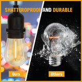 Occasions > Christmas > Outdoor Decorations & Lights - Solar Power 15 LED 18.2M Festoon String Lights Wedding Party WaterProof - Garden Yard