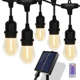 Occasions > Christmas > Outdoor Decorations & Lights - Solar Power 15 LED 18.2M Festoon String Lights Wedding Party WaterProof - Garden Yard