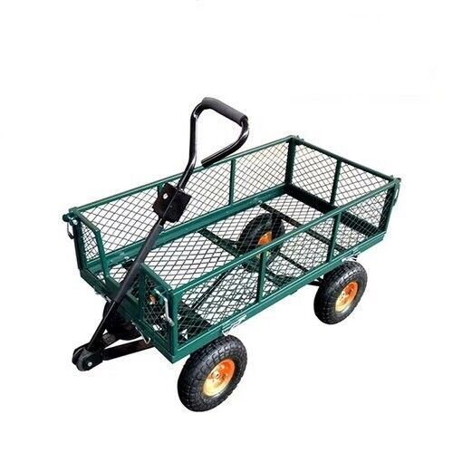 Outdoor Recreation > Camping > Caravan Accessories - 300kg Gardeon Mesh Garden Cart Steel Removable Sides Trolley Wagon ATV Trailer - Garden Yard