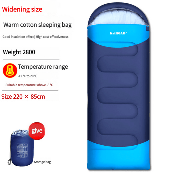Outdoor Recreation > Camping > Sleeping Bags - Sleeping Bag - Lightweight for Adults, Camping, Hiking, Backpacking (With accessories + eye mask + earbuds + square pillow) - Garden Yard