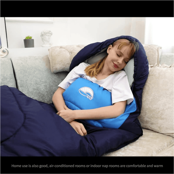 Outdoor Recreation > Camping > Sleeping Bags - Sleeping Bag - Lightweight for Adults, Camping, Hiking, Backpacking (With accessories + eye mask + earbuds + square pillow) - Garden Yard