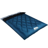 Outdoor Recreation > Camping > Sleeping Bags - Weisshorn Sleeping Bag Double Pillow Thermal Camping Hiking Tent Blue - 10&deg;C - Garden Yard