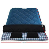 Outdoor Recreation > Camping > Sleeping Bags - Weisshorn Sleeping Bag Double Pillow Thermal Camping Hiking Tent Blue - 10&deg;C - Garden Yard