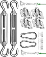 40-piece shade sail hardware kit with fixing accessories