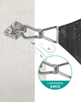 Snap hooks included in the shade sail installation kit