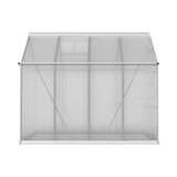 Side view of polycarbonate greenhouse