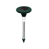 6 pack solar snake repeller spikes with integrated solar panels and LED lights