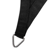 8mm marine grade stainless steel corner buckles or rings of 4x6m black rectangular shade sail 280gsm