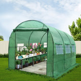 3x2m steel frame tunnel greenhouse set up in an Australian backyard