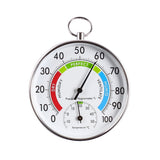 Compact 2-in-1 analog thermometer and hygrometer for greenhouse climate monitoring