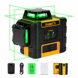 Tools > Industrial Tools > Measuring Tools & Sensors - KAIWEETS KT360A Green Laser Level 3 X 360° Rotary Self Leveling with 1 Rechargeable Battery - Garden Yard