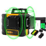 Tools > Industrial Tools > Measuring Tools & Sensors - KAIWEETS KT360A Green Laser Level 3 X 360° Rotary Self Leveling with 1 Rechargeable Battery - Garden Yard