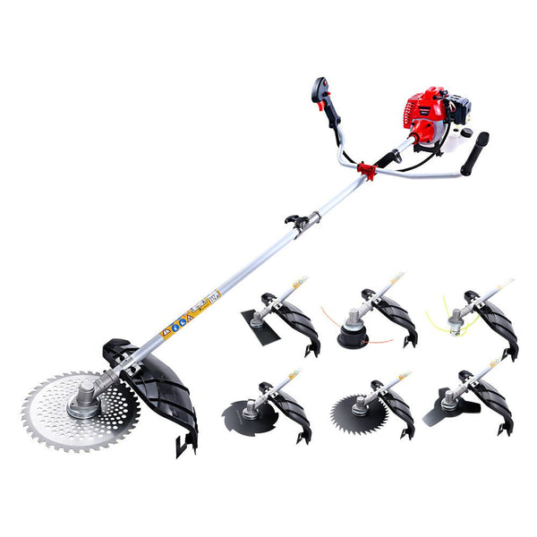Tools > Power Tools > Chainsaws - Giantz 62CC Pole Circular Saw Petrol Brush Cutter Whipper Snipper 7 - in - 1 - Garden Yard