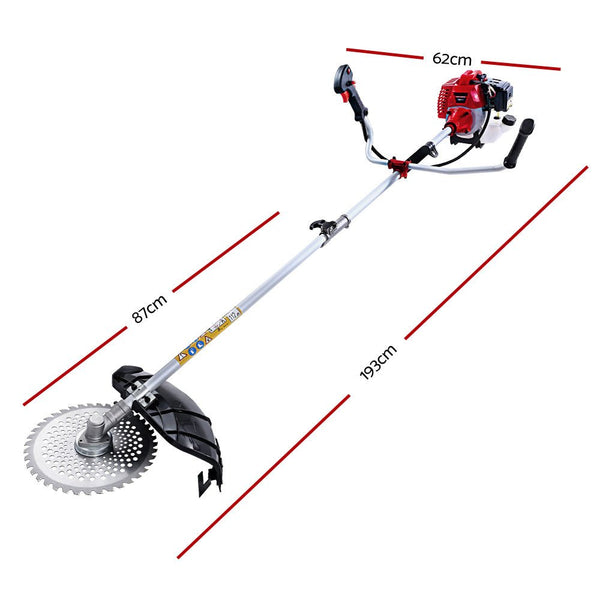 Tools > Power Tools > Chainsaws - Giantz 62CC Pole Circular Saw Petrol Brush Cutter Whipper Snipper 7 - in - 1 - Garden Yard