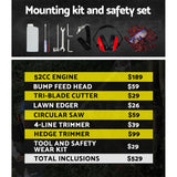 Tools > Power Tools > Chainsaws - Giantz 62CC Pole Circular Saw Petrol Brush Cutter Whipper Snipper 7 - in - 1 - Garden Yard