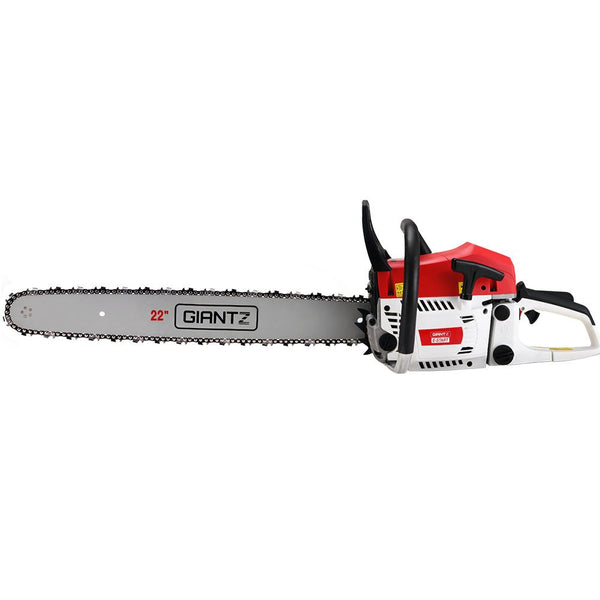 Tools > Power Tools > Chainsaws - Giantz Chainsaw Petrol 62CC 22" Bar Commercial E - Start Pruning Chain Saw,Giantz Chainsaw Petrol 62CC 22" Bar Commercial E - Start Pruning Chain Saw 5.2HP - Garden Yard