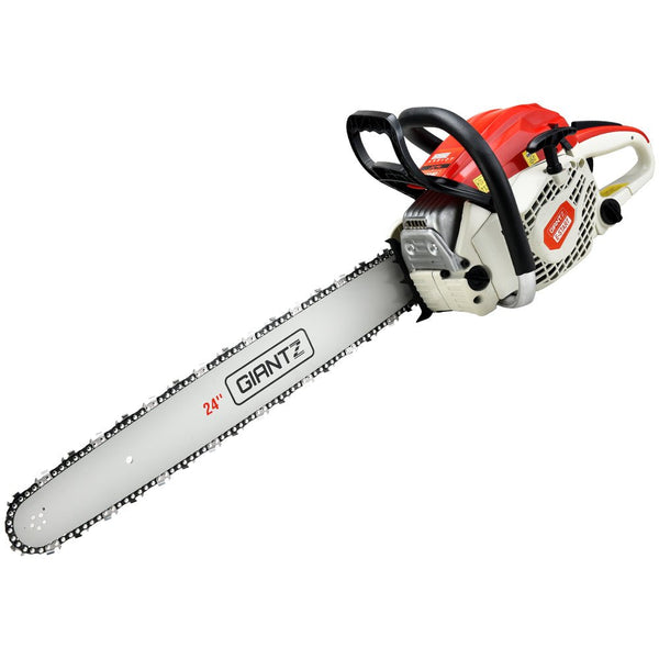 Tools > Power Tools > Chainsaws - Giantz Chainsaw Petrol 92CC 24" Bar Commercial E - Start Pruning Chain Saw,Giantz Chainsaw Petrol 92CC 24" Bar Commercial E - Start Pruning Chain Saw 6.8HP - Garden Yard