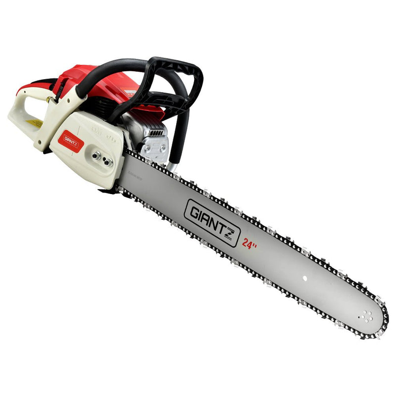 Tools > Power Tools > Chainsaws - Giantz Chainsaw Petrol 92CC 24" Bar Commercial E - Start Pruning Chain Saw,Giantz Chainsaw Petrol 92CC 24" Bar Commercial E - Start Pruning Chain Saw 6.8HP - Garden Yard