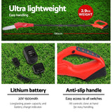 Tools > Power Tools > Chainsaws - Giantz Chainsaw Trimmer Cordless Pole Chain Saw 8in 20V Battery 2.7m Reach - Garden Yard