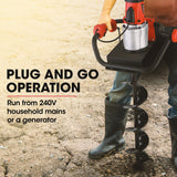 Tools > Power Tools > Outdoor Power Equipment - Baumr - AG 1500W Electric Post Hole Auger Digger - Garden Yard
