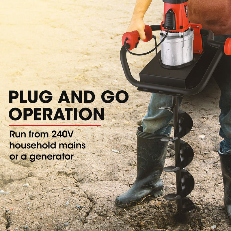 Tools > Power Tools > Outdoor Power Equipment - Baumr - AG 1500W Electric Post Hole Auger Digger - Garden Yard