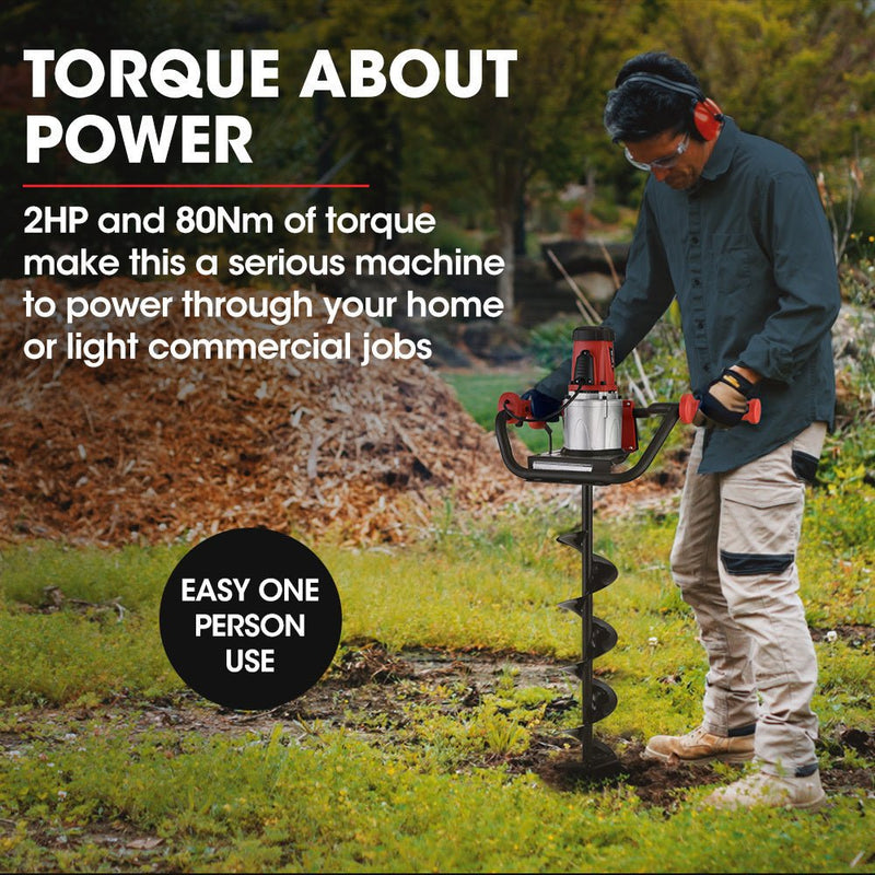 Tools > Power Tools > Outdoor Power Equipment - Baumr - AG 1500W Electric Post Hole Auger Digger - Garden Yard