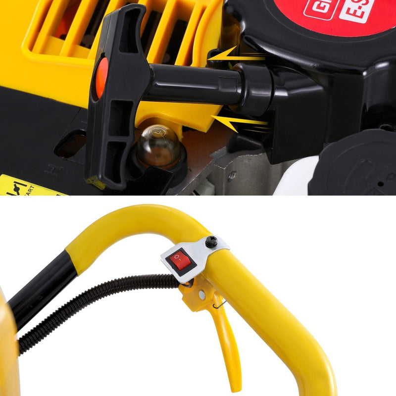 Tools > Power Tools > Outdoor Power Equipment - Giantz 74CC Post Hole Digger Motor Only Petrol Engine Yellow - Garden Yard