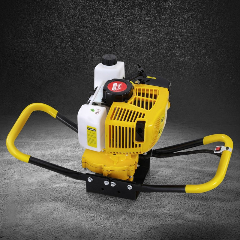 Tools > Power Tools > Outdoor Power Equipment - Giantz 74CC Post Hole Digger Motor Only Petrol Engine Yellow - Garden Yard