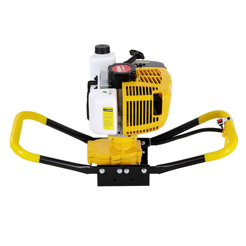 Tools > Power Tools > Outdoor Power Equipment - Giantz 74CC Post Hole Digger Motor Only Petrol Engine Yellow - Garden Yard