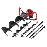 Tools > Power Tools > Outdoor Power Equipment - Giantz 80CC Petrol Post Hole Digger Extension Auger Bits Kit - Garden Yard