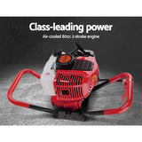 Tools > Power Tools > Outdoor Power Equipment - Giantz 80CC Post Hole Digger 300mm Petrol Drill Extension Bits Auger - Garden Yard