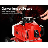 Tools > Power Tools > Outdoor Power Equipment - Giantz 88CC Tiller Garden Cultivator Rototiller 4 Blades Soil Plower Rotary Hoe - Garden Yard