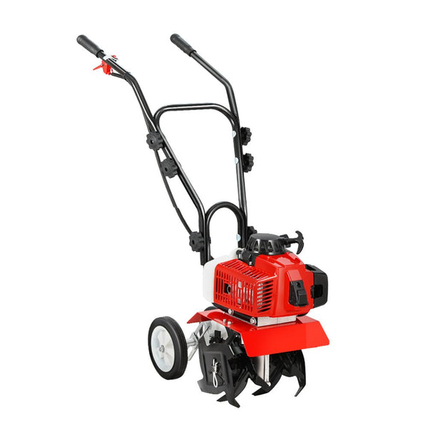 Tools > Power Tools > Outdoor Power Equipment - Giantz 88CC Tiller Garden Cultivator Rototiller 4 Blades Soil Plower Rotary Hoe - Garden Yard