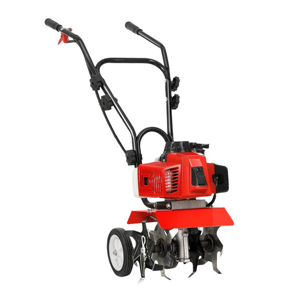 Tools > Power Tools > Outdoor Power Equipment - Giantz 88CC Tiller Garden Cultivator Rototiller 4 Blades Soil Plower Rotary Hoe - Garden Yard