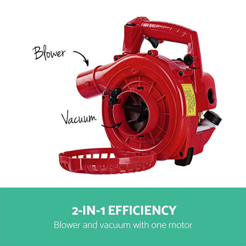 Tools > Power Tools > Outdoor Power Equipment - Giantz Petrol Leaf Blower Garden Vacuum Handheld Commercial Outdoor Tool 36CC - Garden Yard