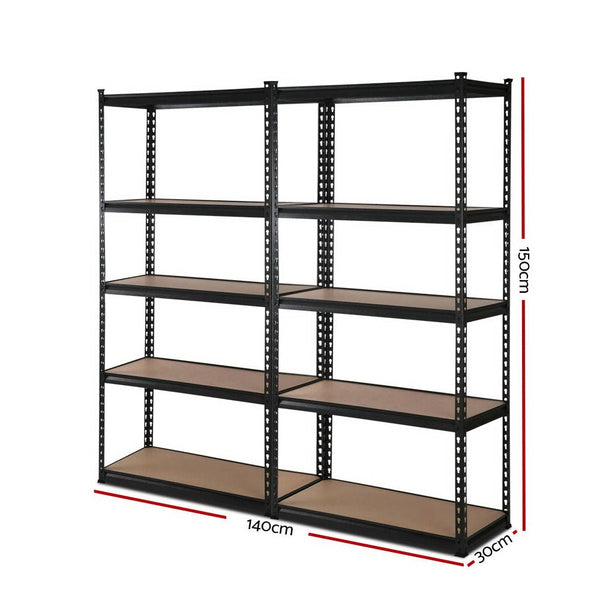 Tools > Tools Storage > Wall Storage Racks - 2x1.5M Warehouse Shelving Racking Storage Garage Steel Metal Shelves Rack - Garden Yard