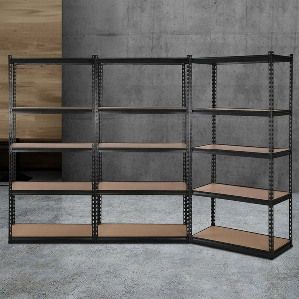 Tools > Tools Storage > Wall Storage Racks - 3x1.5M Warehouse Shelving Racking Storage Garage Steel Metal Shelves Rack - Garden Yard