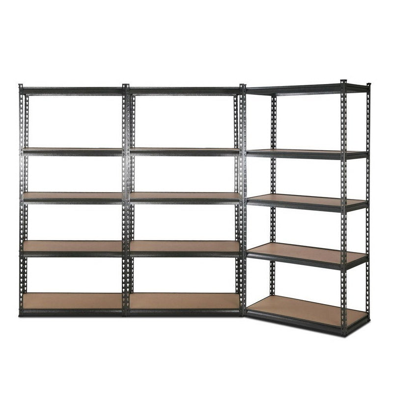 Tools > Tools Storage > Wall Storage Racks - 3x1.8M 5 - Shelves Steel Warehouse Shelving Racking Garage Storage Rack Grey - Garden Yard