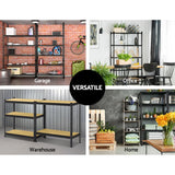 Tools > Tools Storage > Wall Storage Racks - Giantz 1.5M Garage Shelving Warehouse Rack Pallet Racking Storage Shelve Black - Garden Yard