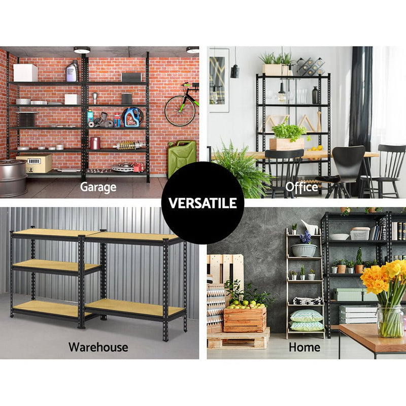 Tools > Tools Storage > Wall Storage Racks - Giantz 1.5M Garage Shelving Warehouse Rack Pallet Racking Storage Shelve Black - Garden Yard